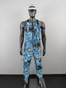 Mens The North Face M Dragline Print Dryvent Waterproof Shell Ski Bibs Pants - Picture 1 of 14