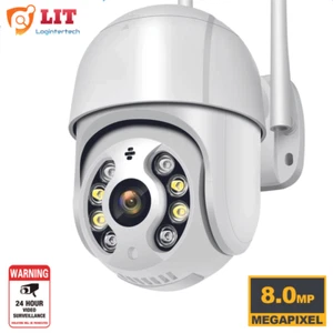 8MP WIFI Camera Outdoor PTZ IP Camera Speed Dome CCTV Security Calving LED Alarm - Picture 1 of 19