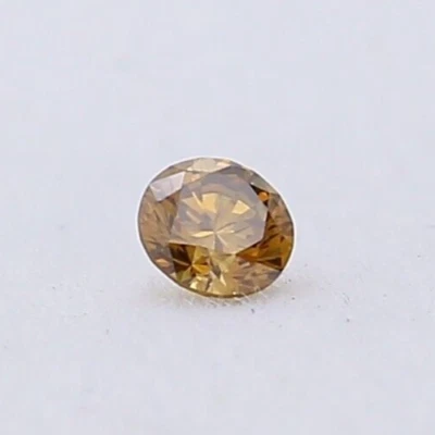 Cognac Color 0.17Carat VS1 Clarity Round Brilliant Natural Loose Diamond 3.2mm - Image 1 of 4