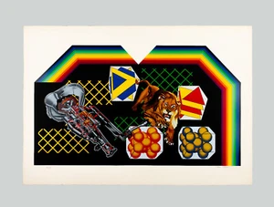 Peter PHILLIPS - "TRANSpectralMISSION", 1968 - Siebdruck, 70 x 100 cm - Bild 1 von 6