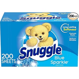Snuggle Fabric Softener Dryer Sheets, Blue Sparkle, 200 Count Best Seller USA - Picture 1 of 5