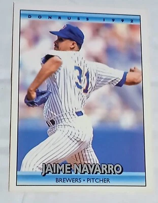 1992 Donruss - #705 Jaime Navarro Milwaukee Brewers  - Image 1 of 2