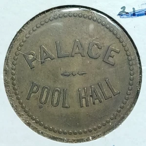 Denver ?? Palace Pool Room 2 1/2¢ Brass Bar Token 24MM JRT 162 - Picture 1 of 2