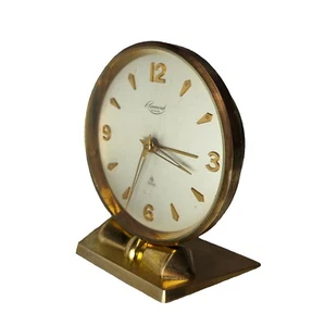 Sveglia Vintage Ottone Dorato Rosemont Ginevra anni '60 con Movimento 8 Giorni 11 Jewe - Foto 1 di 6