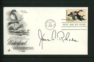 Governor (Jim) James A. Rhodes Ohio Signed Autograph FDC First Day Cover VF 1968 - Picture 1 of 2