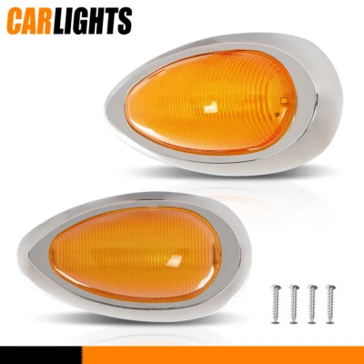 Pair 15LED Side Marker Signal Light Fit For Freightliner Century / Columbia - Image 1 of 4
