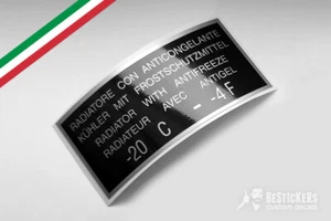 Antigelo anticongelante - antifreeze sticker FERRARI 335 550 575 456 Dino ecc - Picture 1 of 1