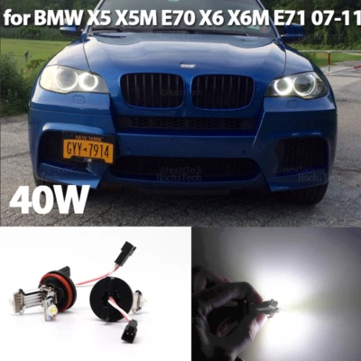2x Error Free Angel Eye Bulb Marker For BMW X5 X5M E70 X6 X6M E71 E72 2007-2011 - Image 1 of 4
