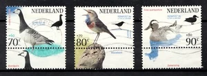 1994 Netherlands Sc# B677-B679 Birds : duck goose bluethroat - Used Fepapost - Picture 1 of 1