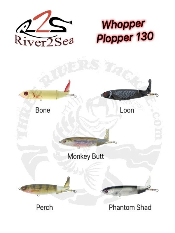 River2Sea Whopper Plopper 130 Rattling Topwater Prop Bait Lure - Choose Color  - Image 1 of 1