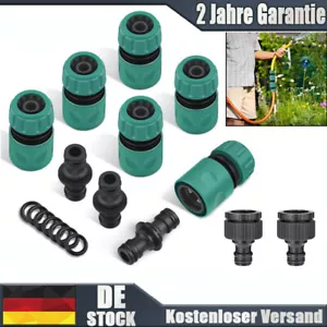 Schlauch Kupplung-Satz 1/2 Zoll 13mm Doppelstecker Gartenschlauch Verbindungen - Bild 1 von 6
