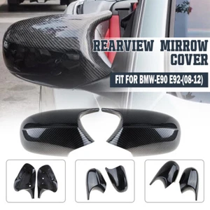 For BMW E81 E82 E90 E91 E92 Facelifted M3 Side Mirror Cap Cover Cap Carbon Fiber - Picture 1 of 17