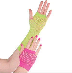 Amscan Fishnet Glove O/S Multi - Picture 1 of 1
