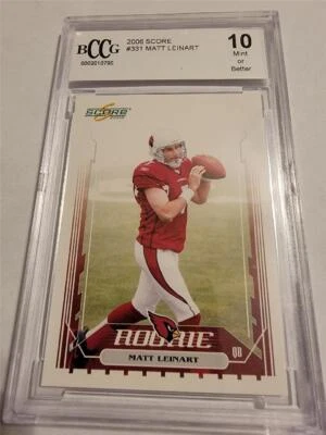 2006 Score Football Card #331 Matt Leinart Rookie Graded 10 BCCG RC - Image 1 of 2
