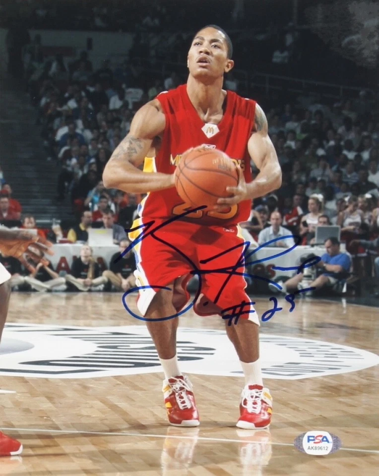 Derrick Rose Signed McDonalds All American Chicago Bulls MVP 8x10 Photo PSA A2 - Image 1 of 1