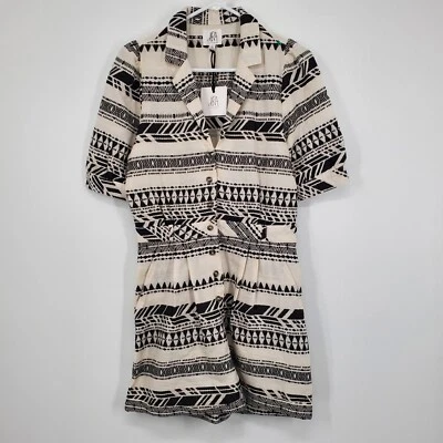 Mameluco para mujer dRA Los Angeles talla pequeña algodón jacquard negro marfil NUEVO A3 Foto 1 de 4