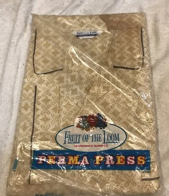 CONJUNTO DE PIJAMA MASCULINO VINTAGE FRUIT OF THE TEOM PERMA PRESS TAMANHO E Ver Descrição - Imagem 1 de 4