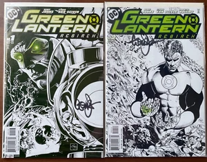 Green Lantern: Rebirth #’s 1 & 2 Sketch Variants MINT SIGNED Geoff Johns DC 2004 - Picture 1 of 11