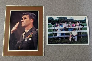 Oliver North Family Photo Portrait Lot Of 2 1987 by Greg Mathieson HTF 5x7 - Picture 1 of 4