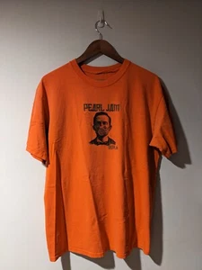 Vintage 2000's Pearl Jam Berlin Band Tour Orange Large T-Shirt - Picture 1 of 9