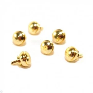 Dollhouse miniature gold door knobs set of 6 by mini mundus - Picture 1 of 1