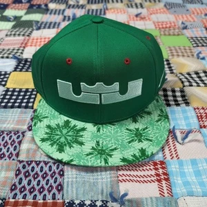Vintage Lebron James Cap NIKE True King James XMAS Snapback Green 2013 668823 - Picture 1 of 5
