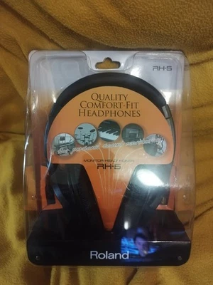 Roland RH-5 Monitor Headphones Black for Digital Piano V-Drums NEW - Image 1 of 4