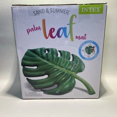 Intex Sand & Summer Palm Leaf Inflatable Pool Mat 58782EU 81 In X 52 In - Image 1 of 3