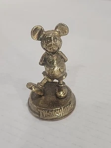 PISAPAPELES VINTAGE DISNEYLAND LATÓN METAL MICKEY MOUSE DISNEY - Imagen 1 de 8