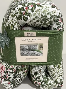 Laura Ashley Holly Berry Weihnachten Full/Queen Bettdecke SET - Bild 1 von 5