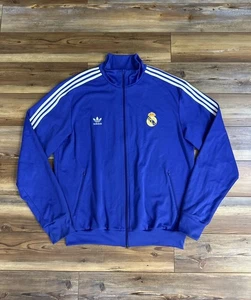 Adidas Real Madrid Football Track Jacket Mens 3XL AK9001 Blue Purple 2006 Y2K - Picture 1 of 14