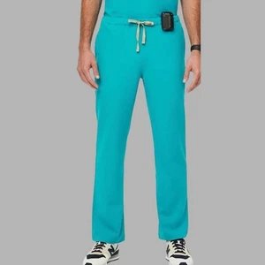 FIGS Pisco Herren Scrub Pants türkis blau Gr. S Gummibund Technical Collection - Bild 1 von 8