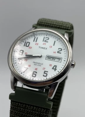 Timex Expedition Day Date Field Watch 35mm Green Strap Running. - image 1 of 4