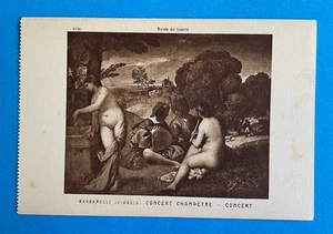 Postal de colección Muse Du Louvre concierto rústico sin publicar de Giorgio Barbarelli - Imagen 1 de 2