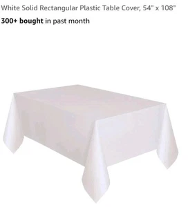 Plastic Table Cloth Disposable Wipe Clean Party Tablecloths X 3 Cover Rectangle - Picture 1 of 1