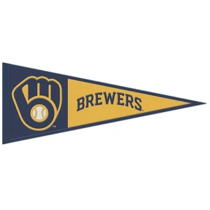 WinCraft Milwaukee Brewers 13" x 32" Wool Primary Logo Pennant - Picture 1 of 1