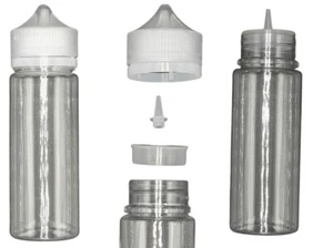 Weithalsflasche 120ml Pet Unicorn Leerflasche Flasche transp. + transparenter De - Picture 1 of 1