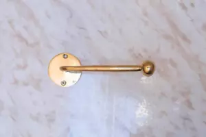 Unlacquered brass paper towel holder , Handmade Wall Mounted Solid Brass Toilet - Picture 1 of 3