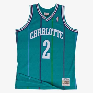 Men's Larry Johnson Teal Charlotte Hornets 1992/93 Hardwood Classics Swingman M - Picture 1 of 3