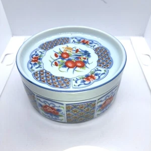 Schmuckschatulle Porzellan Japan 4" Durchmesser x 2" HT - Bild 1 von 6
