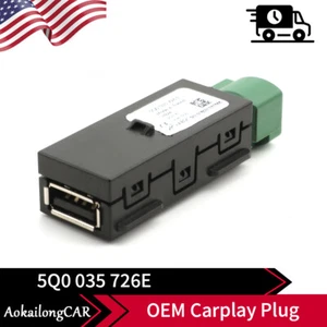 USB Unit Port Carplay Module Single Plug 5Q0035726E For VW Golf 7 Tiguan Passat - Picture 1 of 6