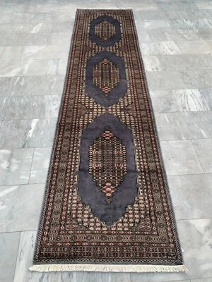 3x11 Vintage Afghan Hallway Runner Rug Kitchen Home Decor Runner Area Wool Rug - Image 1 of 4
