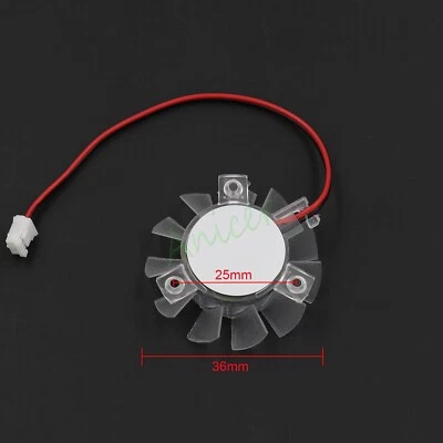 36mm 2pin Cooling Fan Hole to Hole 25mm For PC GPU VGA Video Card Replacement - Image 1 of 4