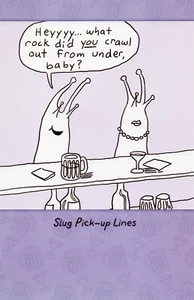Funny ANYTIME Blank Card, "Slug Pickup Lines" by American Greetings + Envelope - Picture 1 of 4