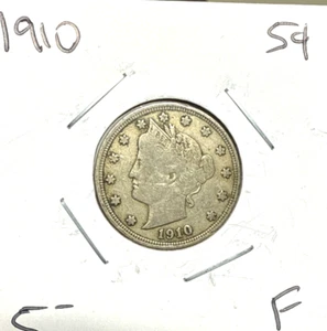 1910 Liberty Nickel Fine w/contact mark. Full Liberty. 13.88 - Picture 1 of 4