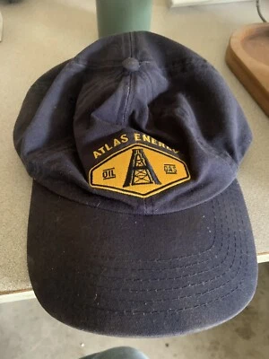 GORRA/GORRA DE BÉISBOL ATLAS ENERGY OIL GAS AJUSTABLE CON CORREA, AZUL/AMARILLO, EXTERIOR Foto 1 de 4