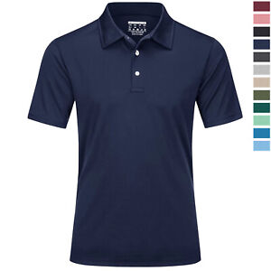 Men's Golf Sport Polo Shirts Summer Short Sleeve Quick Dry Team Work Casual Tops