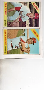 2-1966 lot dick groat 103 don dennis 142 st. louis cardinals good - Picture 1 of 2