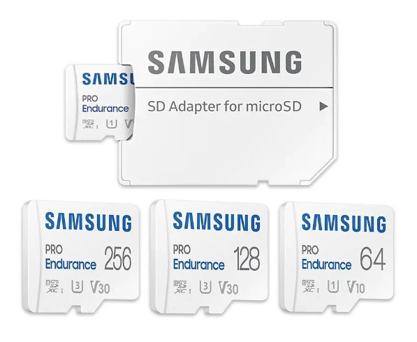 SAMSUNG 256GB 128GB 64GB 32GB PRO Endurance MicroSD SDXC Memory Card C10 4K UK - Image 1 of 1