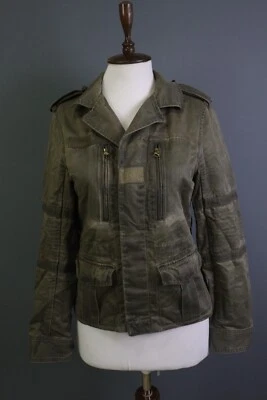 Zadig & Voltaire Military Jacket Klimi Green Cotton Canvas Zipper Jacket Size M - Image 1 of 4